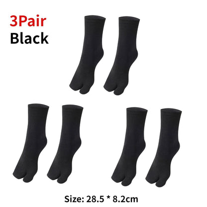 Japanese Tabi Two-Toe Socks for Sandals and Clogs (Unisex, 1–5 Pairs)