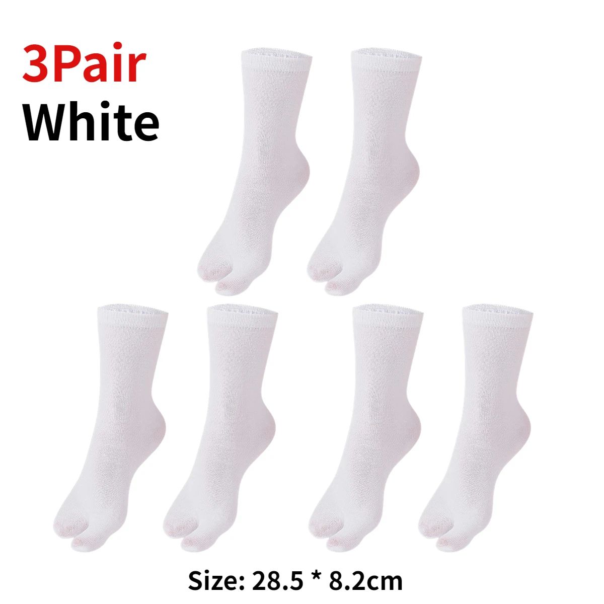 Japanese Tabi Two-Toe Socks for Sandals and Clogs (Unisex, 1–5 Pairs)