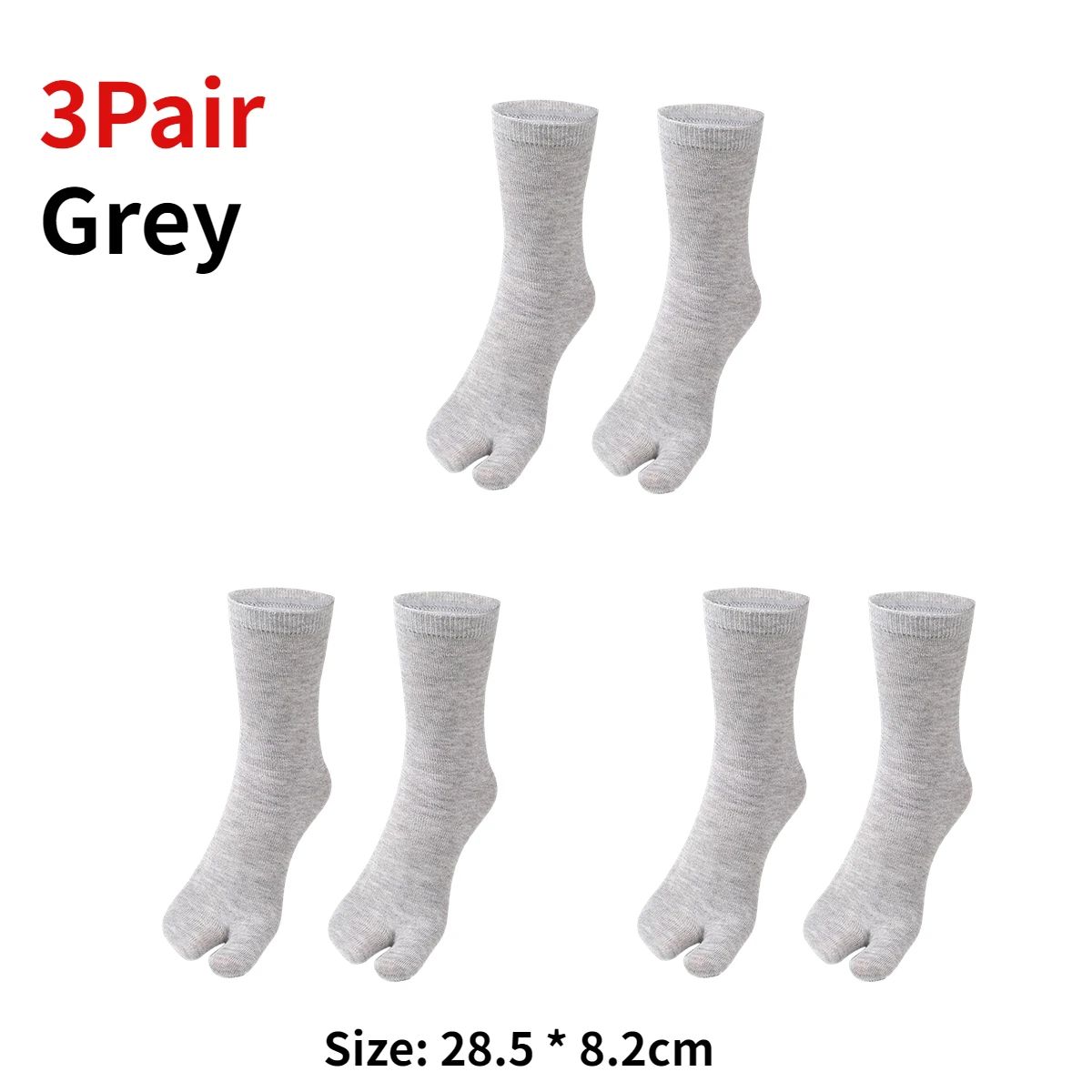 Japanese Tabi Two-Toe Socks for Sandals and Clogs (Unisex, 1–5 Pairs)