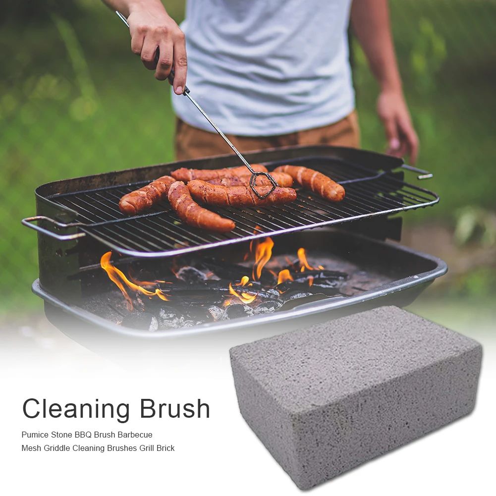 Heavy-Duty BBQ Grill Cleaning Pumice Brick for Effortless Grate Cleaning