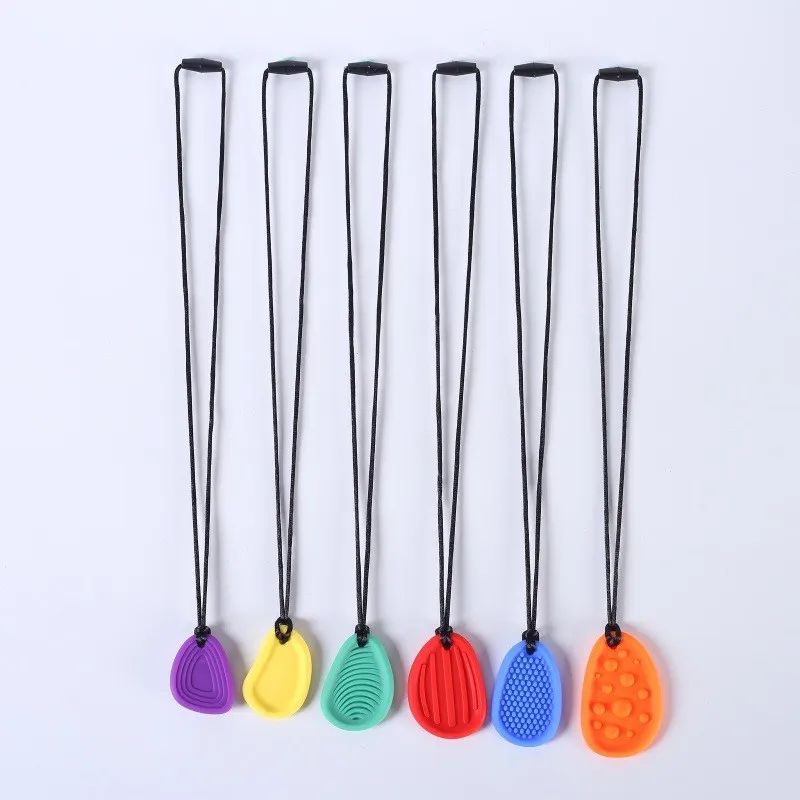 Baby Silicone Teether Chew Necklace – Sensory Chewy Pendant for Autism, ADHD & Oral Motor Therapy