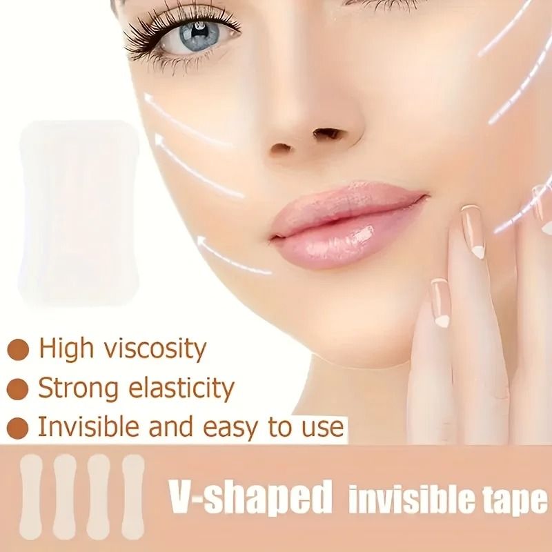 Invisible V Shape Facial Lift Tape for Chin Cheek and Jawline Contour