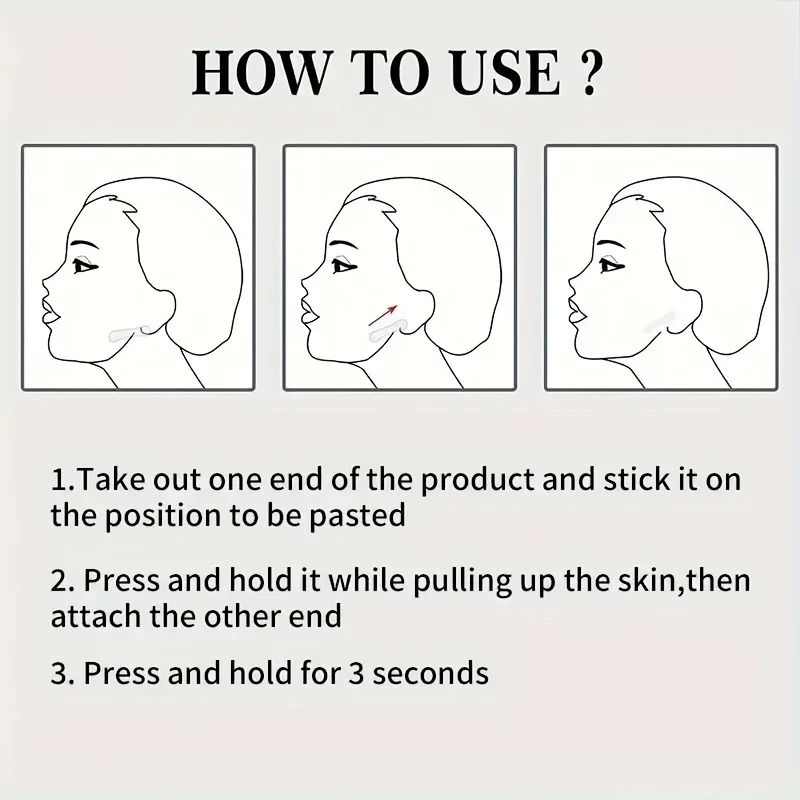 Invisible V Shape Facial Lift Tape for Chin Cheek and Jawline Contour