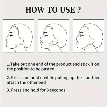 Invisible V Shape Facial Lift Tape for Chin Cheek and Jawline Contour