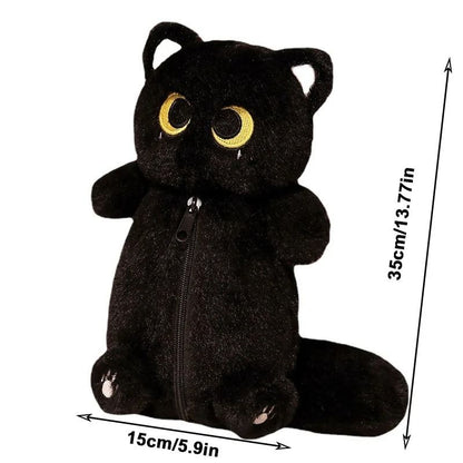 Plush Cat Pencil Case Large Capacity Stationery Bag