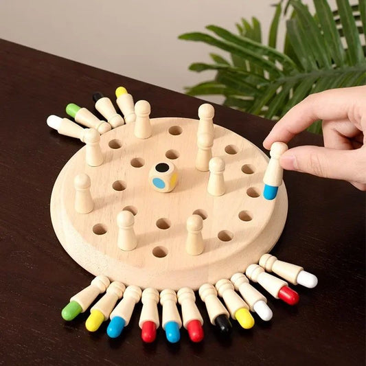 Montessori Memory Match Game Wooden Color Sorting Toy