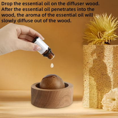 Natural Car Wooden Essential Oil Diffusers Spherical Design Room Fragrance Bedroom Decor Diffuser for Car Home