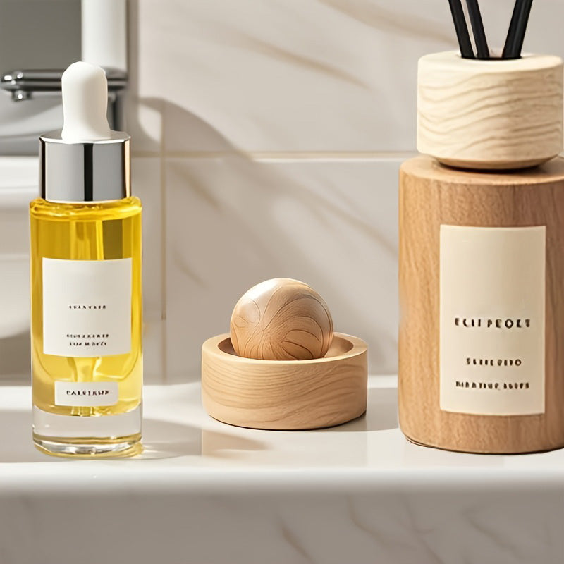Natural Car Wooden Essential Oil Diffusers Spherical Design Room Fragrance Bedroom Decor Diffuser for Car Home