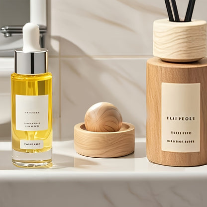 Natural Car Wooden Essential Oil Diffusers Spherical Design Room Fragrance Bedroom Decor Diffuser for Car Home