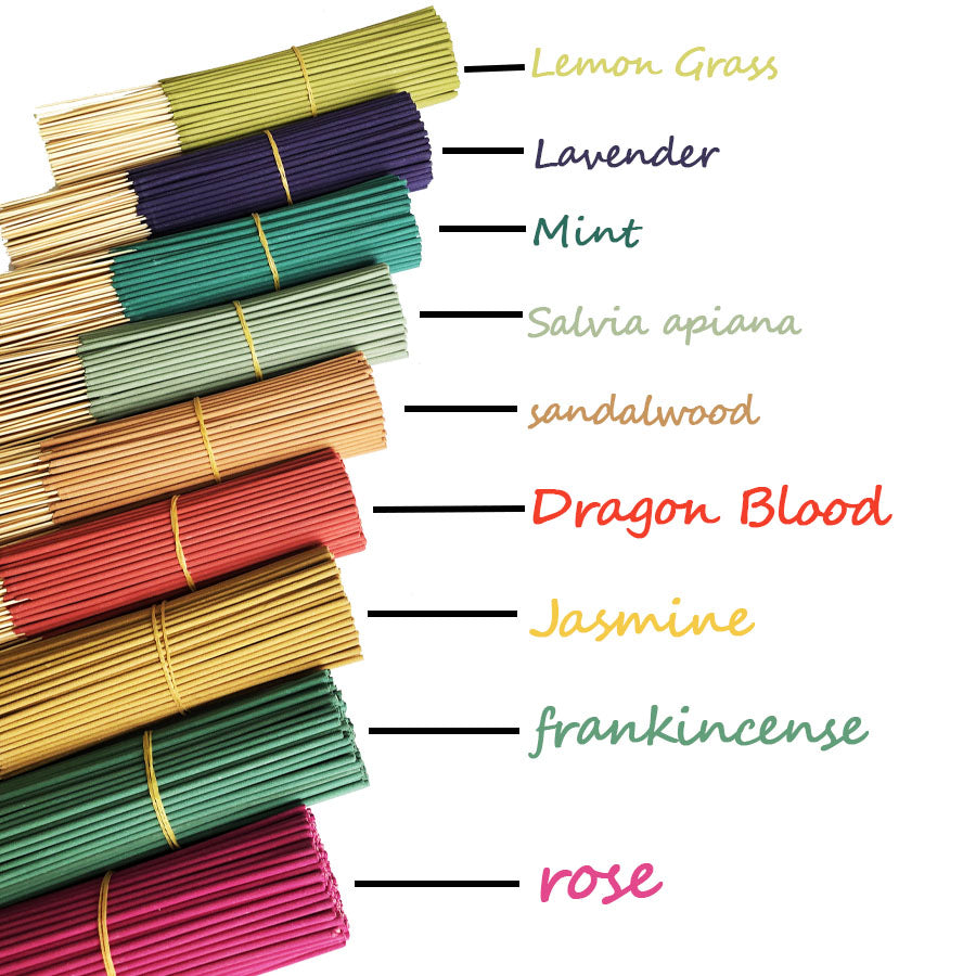 Handmade Bamboo Stick Incense, Clean Less Powder, Mixed Flower and Grass Fragrance, Long-Lasting Scent for Home