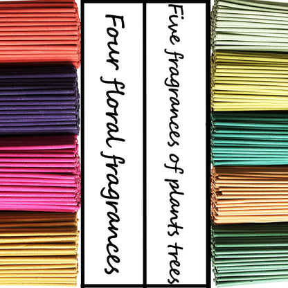 Handmade Bamboo Stick Incense, Clean Less Powder, Mixed Flower and Grass Fragrance, Long-Lasting Scent for Home