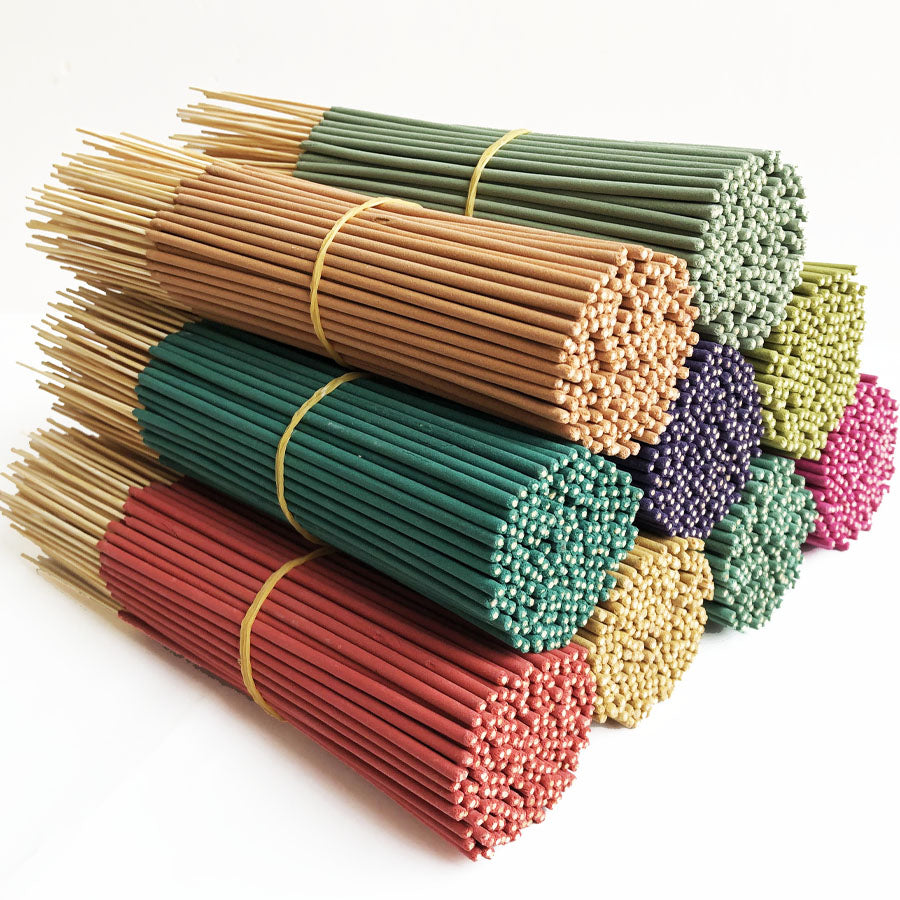 Handmade Bamboo Stick Incense, Clean Less Powder, Mixed Flower and Grass Fragrance, Long-Lasting Scent for Home