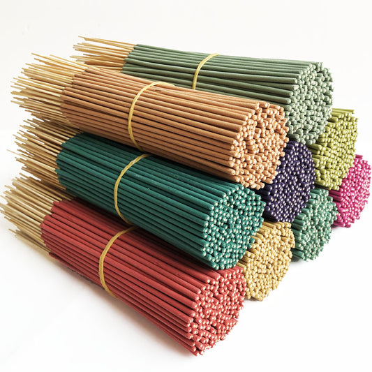 Handmade Bamboo Stick Incense, Clean Less Powder, Mixed Flower and Grass Fragrance, Long-Lasting Scent for Home