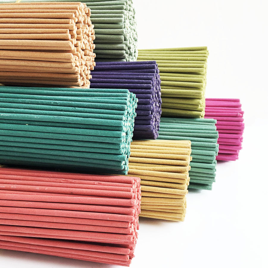 Handmade Bamboo Stick Incense, Clean Less Powder, Mixed Flower and Grass Fragrance, Long-Lasting Scent for Home