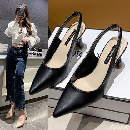Summer new pointed high heels, Fashion elegant ladies shoes, Women sandals, Casual Shallow mouth shoe