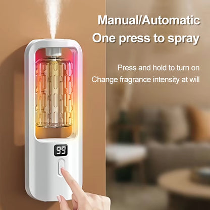 USB Essential Oils Diffuser, Multi-mode LED Display, Gear Wall Mounted Home Air Freshener, Smart Fragrance