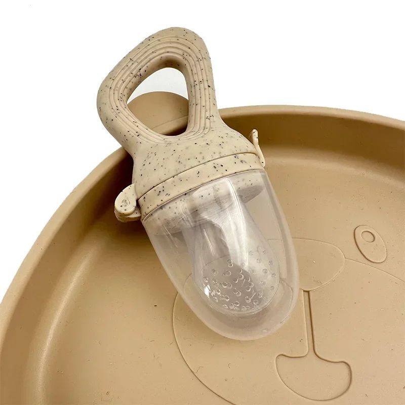 Silicone Baby Fruit Feeder Pacifier with Cover – Fresh Food Nibbler & Teething Soother for Safe Self-Feeding Babies