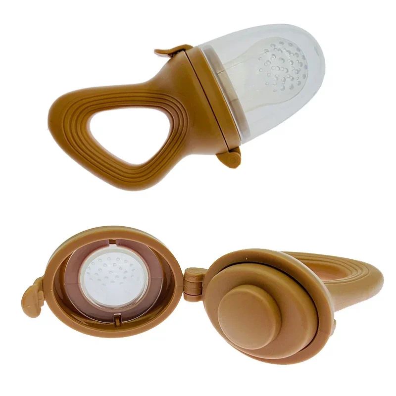 Silicone Baby Fruit Feeder Pacifier with Cover – Fresh Food Nibbler & Teething Soother for Safe Self-Feeding Babies