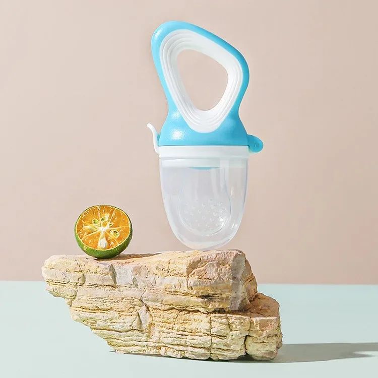 Silicone Baby Fruit Feeder Pacifier with Cover – Fresh Food Nibbler & Teething Soother for Safe Self-Feeding Babies