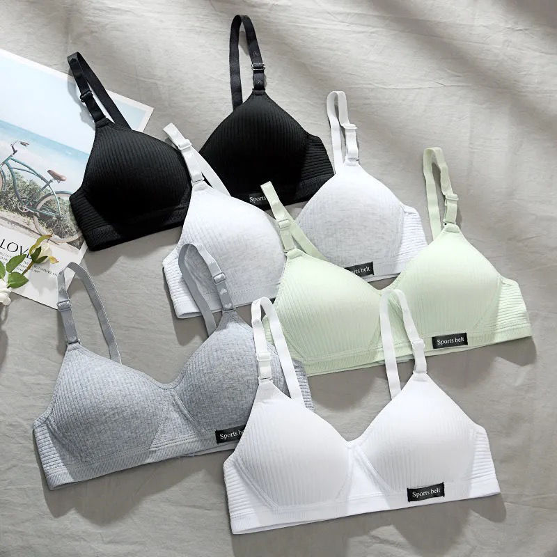 Cotton Underwear Women AB Cup Bra, Wireless Gathered Comfort V Brassiere, Push Up Lingerie Bralette For Women, Seamless