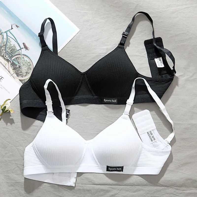 Cotton Underwear Women AB Cup Bra, Wireless Gathered Comfort V Brassiere, Push Up Lingerie Bralette For Women, Seamless