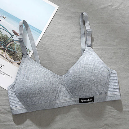 Cotton Underwear Women AB Cup Bra, Wireless Gathered Comfort V Brassiere, Push Up Lingerie Bralette For Women, Seamless