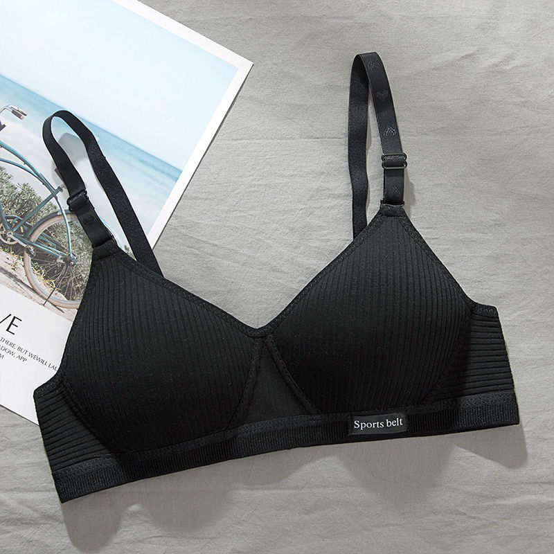 Cotton Underwear Women AB Cup Bra, Wireless Gathered Comfort V Brassiere, Push Up Lingerie Bralette For Women, Seamless