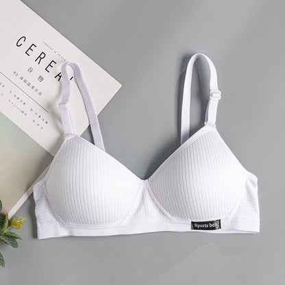 Cotton Underwear Women AB Cup Bra, Wireless Gathered Comfort V Brassiere, Push Up Lingerie Bralette For Women, Seamless