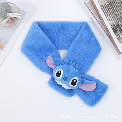 Stitch Inspired Soft Winter Scarf Ear Warmer Cute Cartoon Neck Wrap