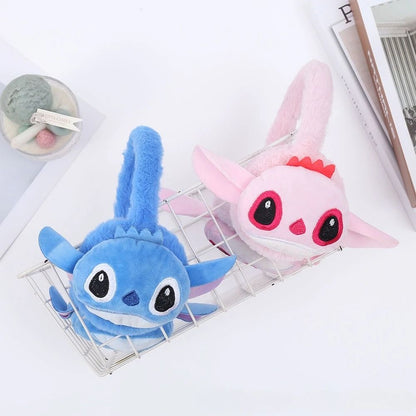 Stitch Inspired Soft Winter Scarf Ear Warmer Cute Cartoon Neck Wrap