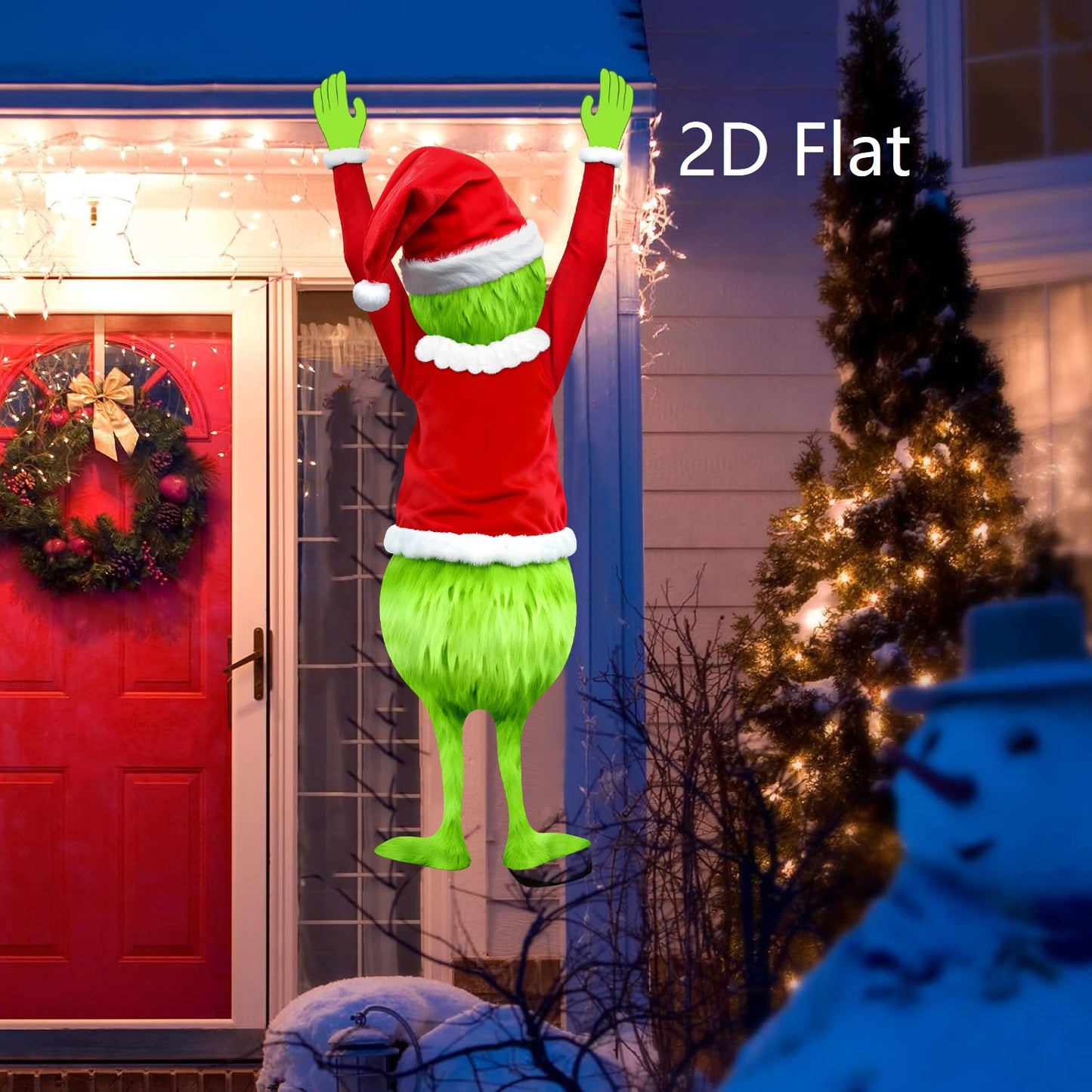 Hanging Christmas Decoration, Christmas Green Haired Man, Merry Xmas Gift Holiday Indoor Outdoor Fun Decor