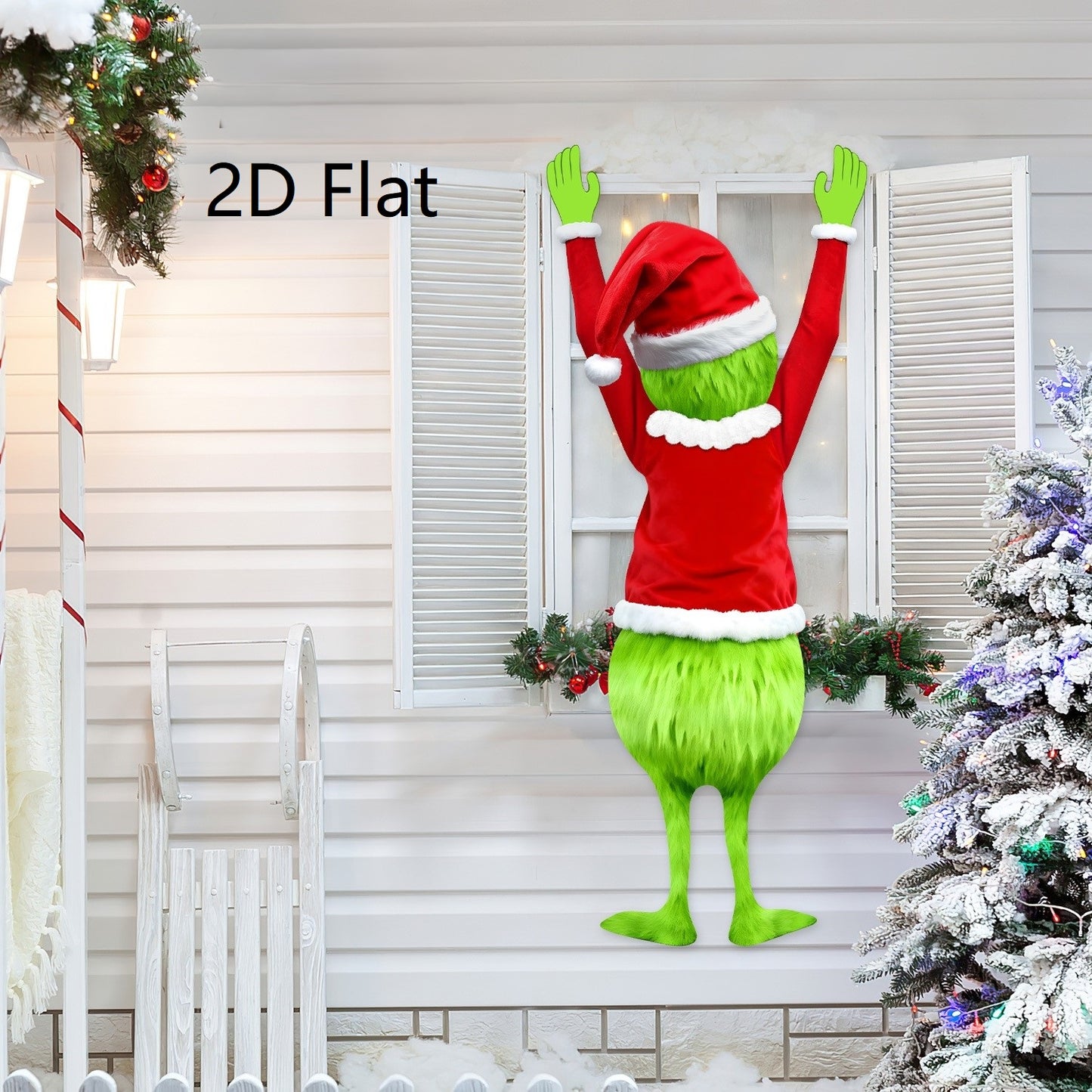 Hanging Christmas Decoration, Christmas Green Haired Man, Merry Xmas Gift Holiday Indoor Outdoor Fun Decor