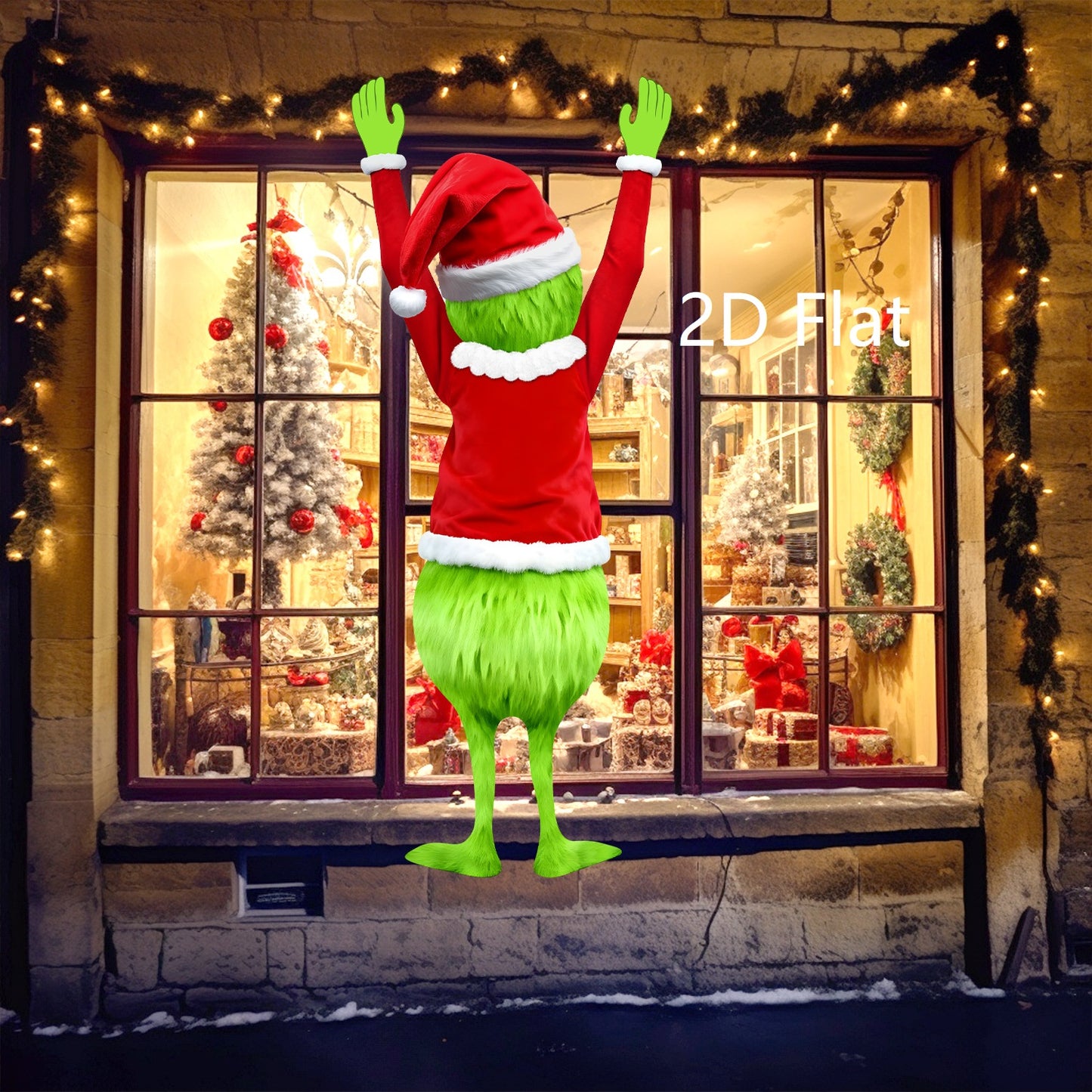 Hanging Christmas Decoration, Christmas Green Haired Man, Merry Xmas Gift Holiday Indoor Outdoor Fun Decor