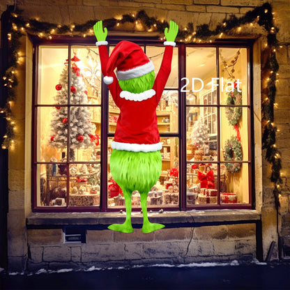 Hanging Christmas Decoration, Christmas Green Haired Man, Merry Xmas Gift Holiday Indoor Outdoor Fun Decor