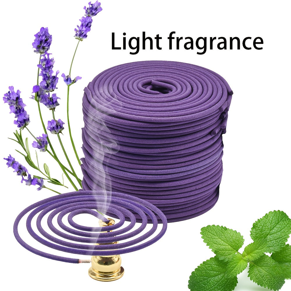 Lavender Scented Spiral Candles, Fresh Elegant Fragrance, Long-Lasting Burning Time for Yoga, Meditation and Outdoor