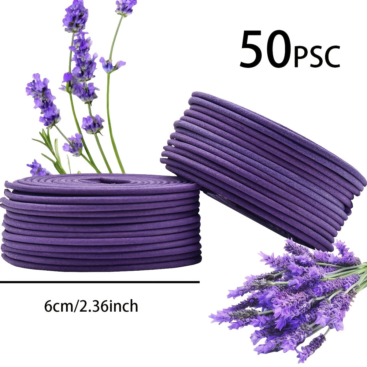 Lavender Scented Spiral Candles, Fresh Elegant Fragrance, Long-Lasting Burning Time for Yoga, Meditation and Outdoor
