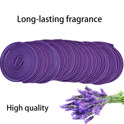 Lavender Scented Spiral Candles, Fresh Elegant Fragrance, Long-Lasting Burning Time for Yoga, Meditation and Outdoor