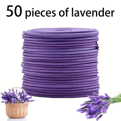 Lavender Scented Spiral Candles, Fresh Elegant Fragrance, Long-Lasting Burning Time for Yoga, Meditation and Outdoor