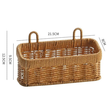Hand Woven Wall Hanging Storage Basket for Kitchen and Home