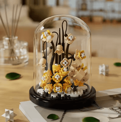 DIY Micro Building Block Sunflower Bouquet Handmade Puzzle Toy Desktop Decoration Gift