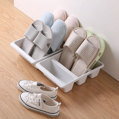 Vertical Slippers Storage Rack Space Saving Home Shoe Organizer Nordic Style