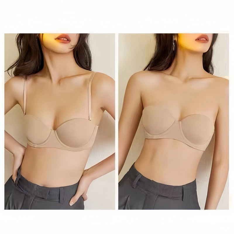 Seamless Wireless Push Up Bra with Padded No Show Comfort Fit