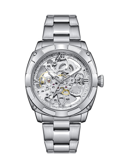 Luxury Mechanical Watches Skeleton Waterproof Men Automatic Watch Stainless Steel Mens Watch