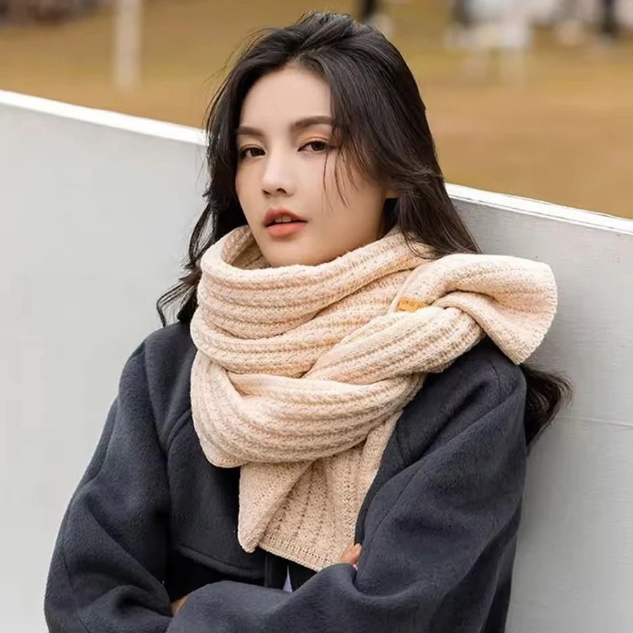 Chunky Cable Knit Winter Scarf Thick Warm Long Wrap for Men and Women