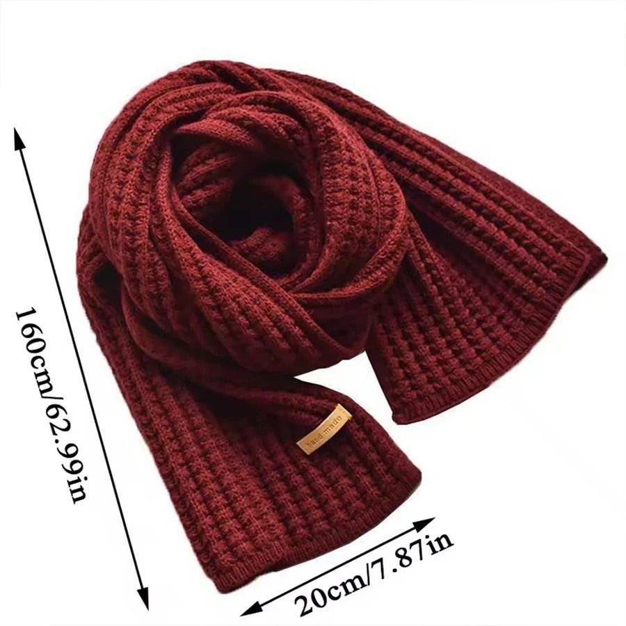 Chunky Cable Knit Winter Scarf Thick Warm Long Wrap for Men and Women