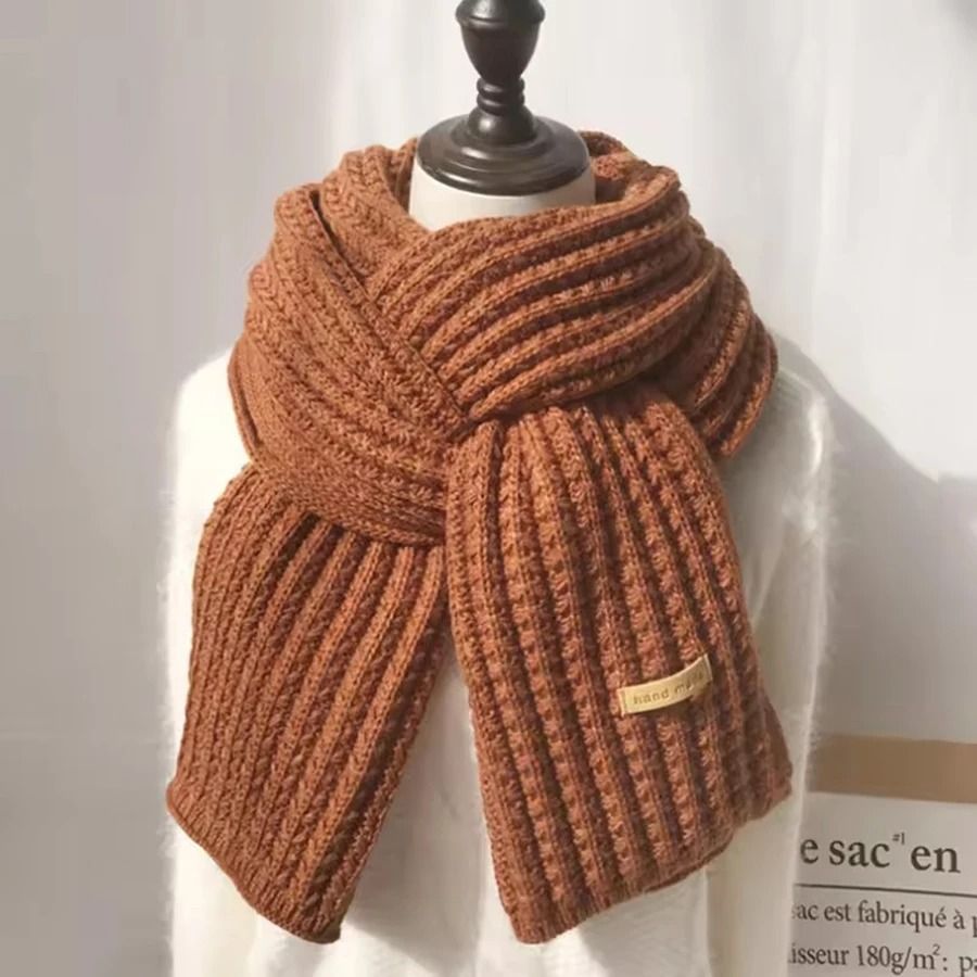Chunky Cable Knit Winter Scarf Thick Warm Long Wrap for Men and Women