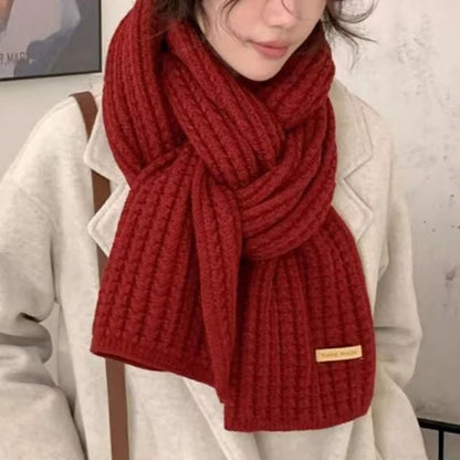 Chunky Cable Knit Winter Scarf Thick Warm Long Wrap for Men and Women