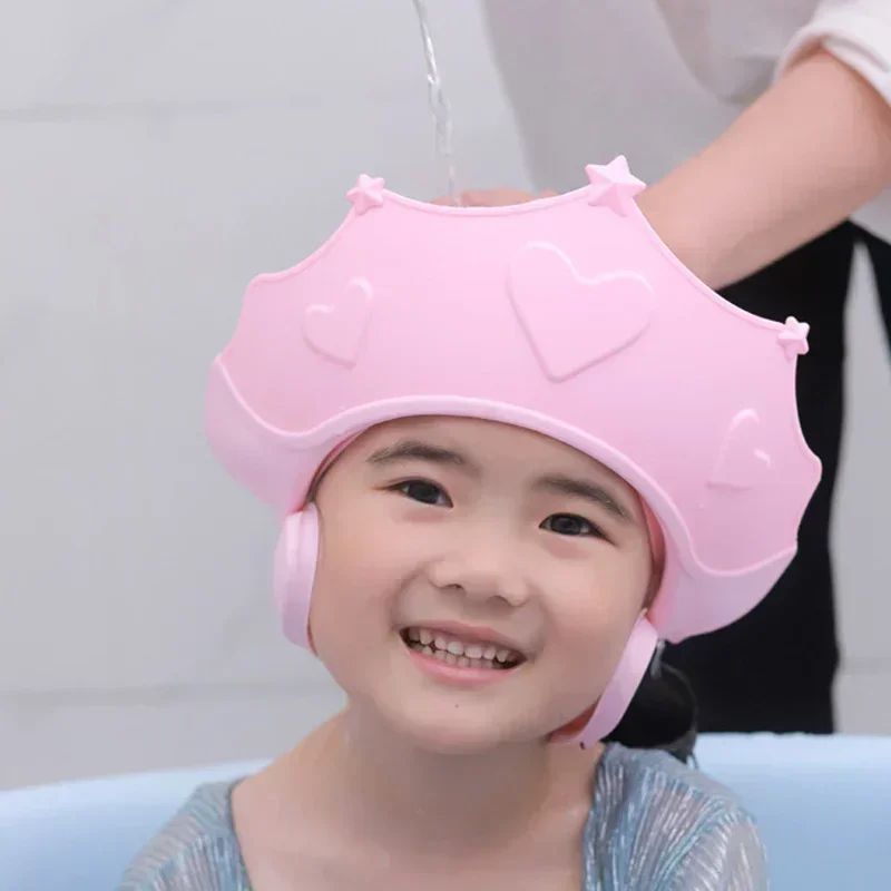Adjustable Baby Shampoo Shower Cap – Soft Hair Wash Hat with Ear & Eye Protection for Kids