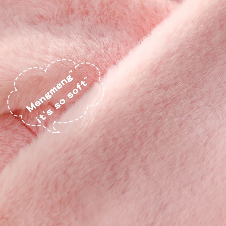 Cute Plush Rabbit Winter Scarf Warm Cross Neck Wrap for Girls and Babies