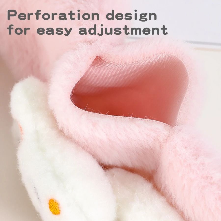 Cute Plush Rabbit Winter Scarf Warm Cross Neck Wrap for Girls and Babies
